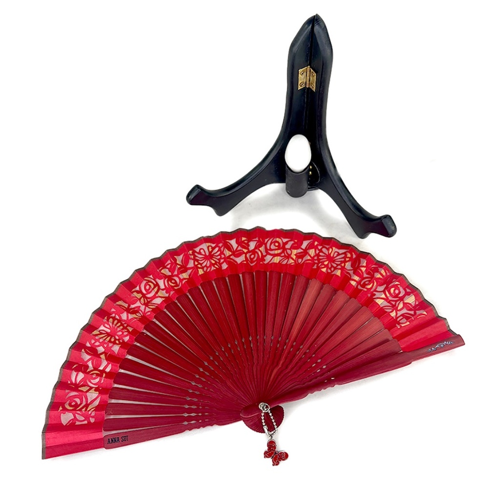 Vintage Anna Sui Red Sensu Fan & Light Stand from Japan - Picture 2 of 5